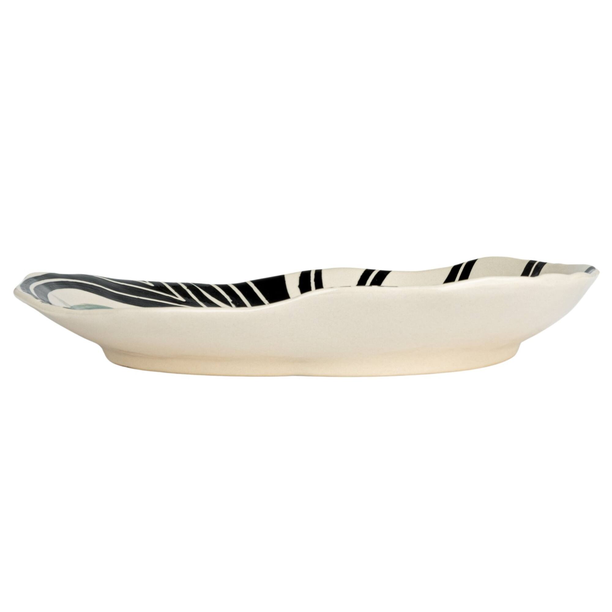 Hello Honey® 12.25" Abstract Azure Stoneware Plate